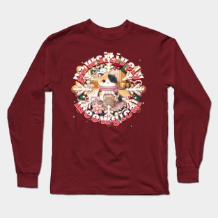 Meowy Catmus Wreath Pawsitively Meowgical 5C2 Long Sleeve T-Shirt